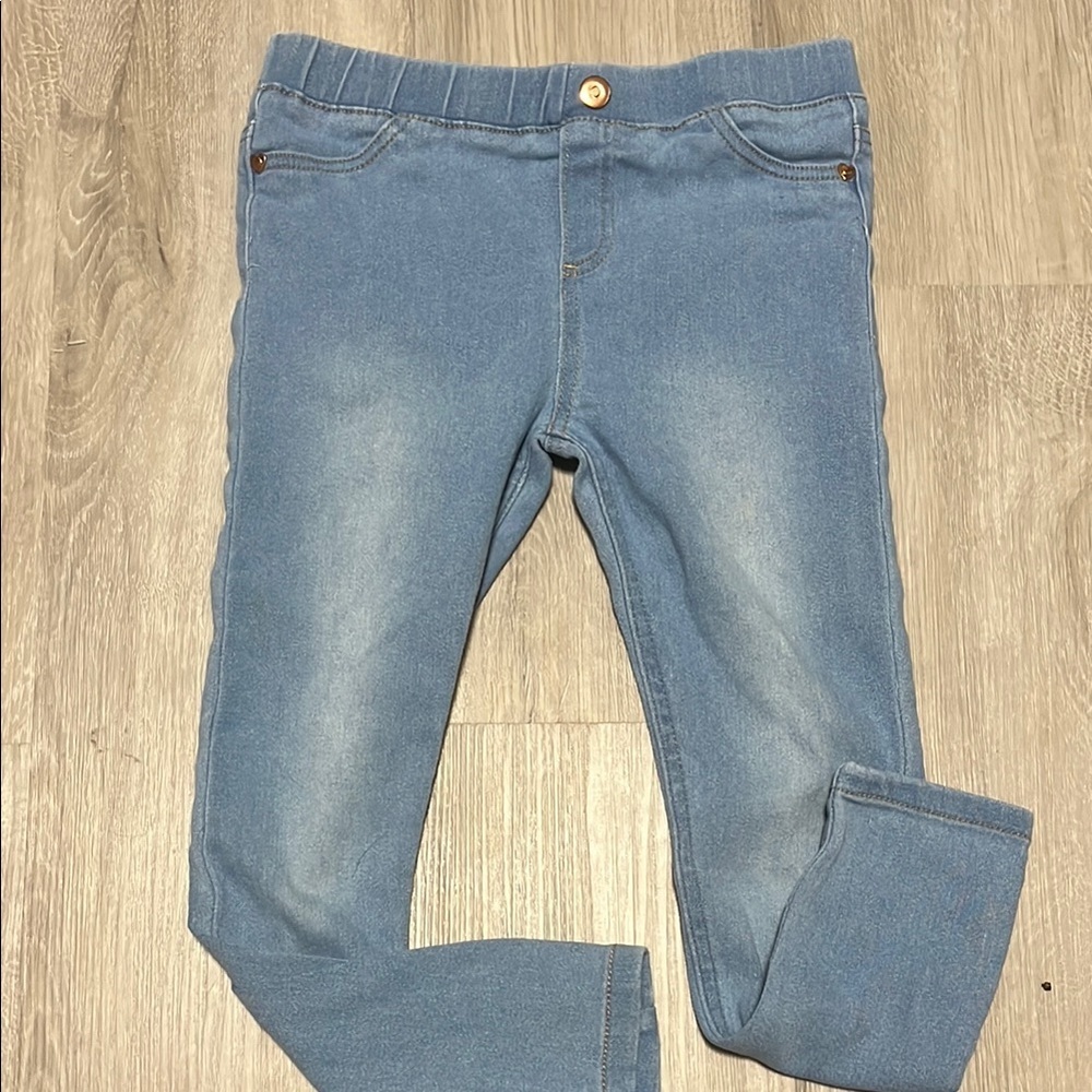 Bella & Birdie Stretchy Light Blue Denim Leggings Size 7-8